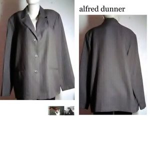 Alfred Dunner New Brown  Pinstripe Blazer Size 16